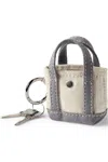 Lands' End Micro Canvas Tote Charm In White