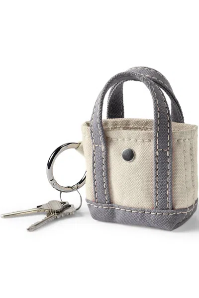 Lands' End Micro Canvas Tote Charm In White