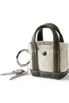 Lands' End Micro Canvas Tote Charm In White