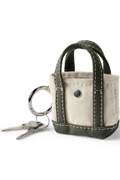 Lands' End Micro Canvas Tote Charm In White