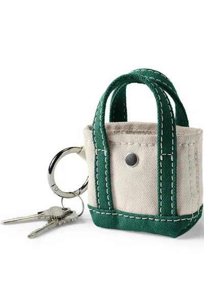 Lands' End Micro Canvas Tote Charm In White