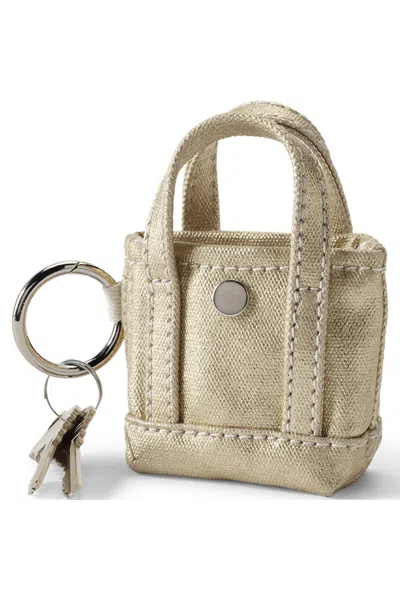 Lands' End Micro Canvas Tote Charm In Yellow