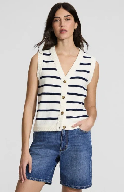 Lands' End Milano Sweater Vest In White