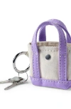 Lands' End Mini Canvas Tote Charm In Purple