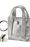 Lands' End Mini Canvas Tote Charm In Silver