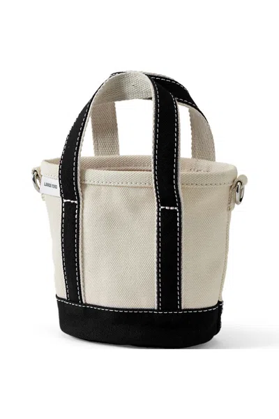 Lands' End Mini Natural Open Top Canvas Tote Bag In Ivory