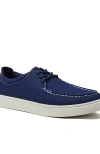 Lands' End Moc Toe Canvas Lace Up Sneakers In Deep Sea Navy
