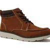 Lands' End Moc Toe Flannel Lined Lace Up Boots In Brown