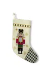 Lands' End Needlepoint Personalized Christmas Stocking In White