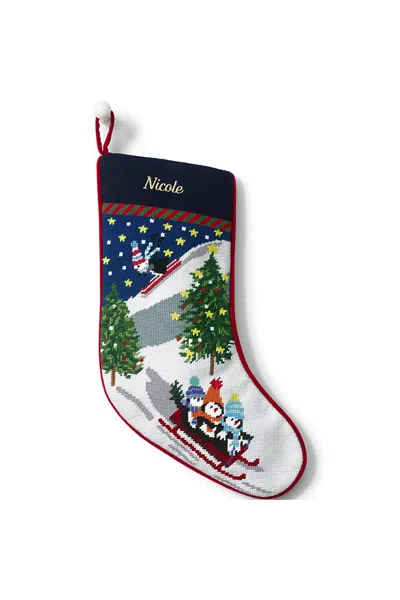 Lands' End Needlepoint Personalized Christmas Stocking