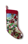 Lands' End Needlepoint Personalized Christmas Stocking In Multi