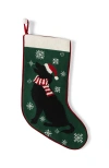 Lands' End Needlepoint Personalized Christmas Stocking In Green