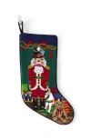 Lands' End Needlepoint Personalized Christmas Stocking In Green