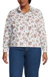 Lands' End No Iron Boxy Cropped Shirt In Pattern
