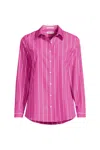 Lands' End No Iron Button Front Shirt In Multi
