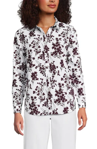 Lands' End No Iron Supima Cotton Long Sleeve Shirt In Multi