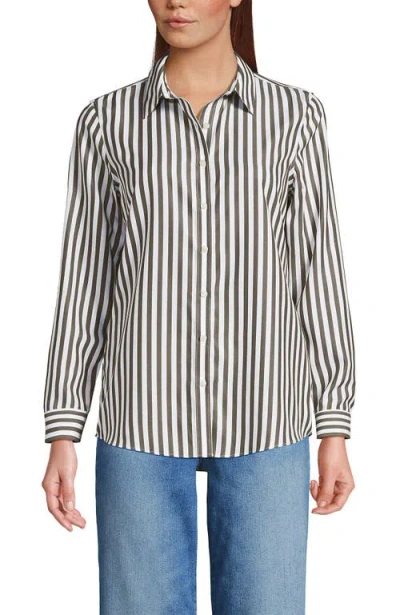 Lands' End No Iron Supima Cotton Long Sleeve Shirt In Pattern