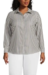 Lands' End No Iron Supima Cotton Long Sleeve Shirt In Multi