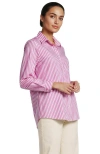 Lands' End No Iron Supima Cotton Long Sleeve Shirt In Pink