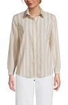 Lands' End No Iron Supima Cotton Long Sleeve Shirt In Brown