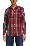 Lands' End No Iron Supima Cotton Long Sleeve Shirt In Multi