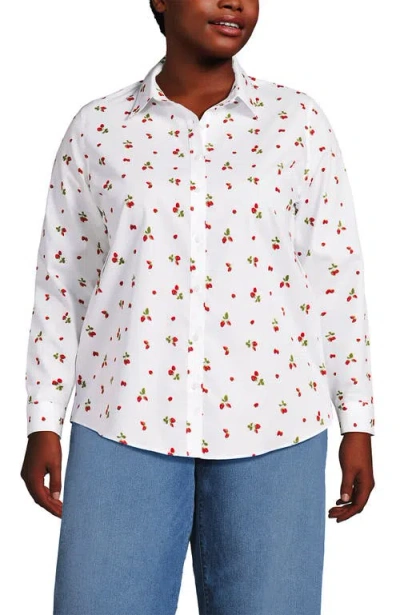 Lands' End No Iron Supima Cotton Long Sleeve Shirt In Multi