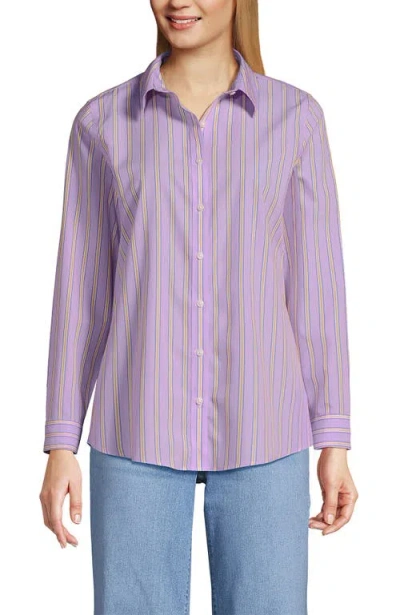 Lands' End No Iron Supima Cotton Long Sleeve Shirt In Neutral