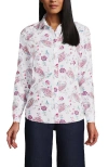 Lands' End No Iron Supima Cotton Long Sleeve Shirt In White