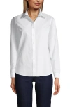 Lands' End No Iron Supima Cotton Long Sleeve Shirt In White