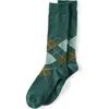 Lands' End Novelty Crew Socks In Green