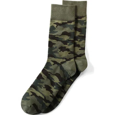 Lands' End Novelty Crew Socks In Green