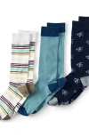 Lands' End Novelty Dress Socks 3 Pack
