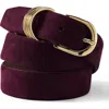 Lands' End Nubuck Multi Keeper Belt In Burgundy
