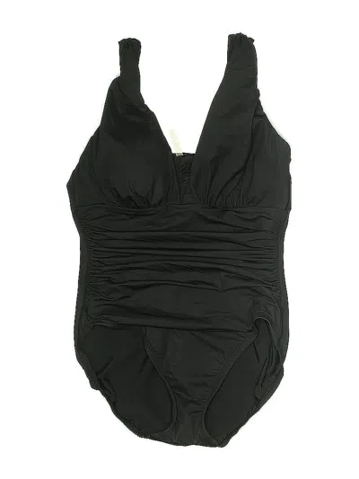 Pre-owned Lands' End One Piece Swimsuit In Black