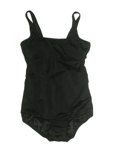 Pre-owned Lands' End One Piece Swimsuit In Black