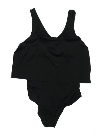 Pre-owned Lands' End One Piece Swimsuit In Black