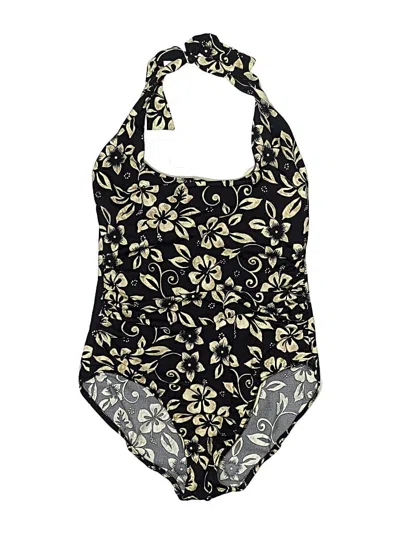 Pre-owned Lands' End One Piece Swimsuit In Black