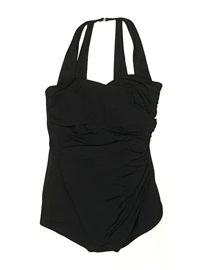 Pre-owned Lands' End One Piece Swimsuit In Black
