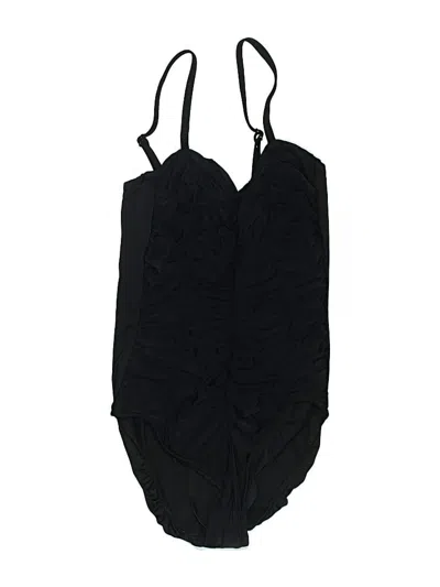 Pre-owned Lands' End One Piece Swimsuit In Black