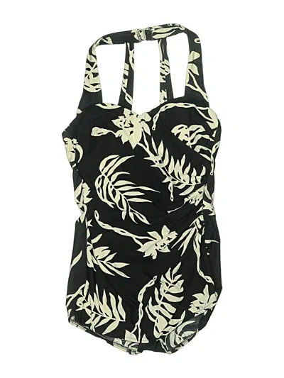 Pre-owned Lands' End One Piece Swimsuit In Black