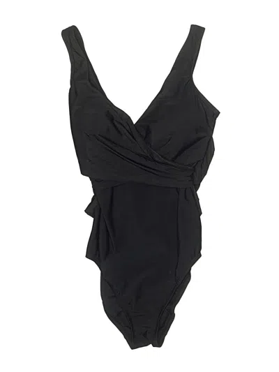 Pre-owned Lands' End One Piece Swimsuit In Black