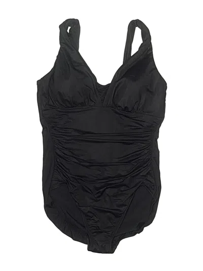 Pre-owned Lands' End One Piece Swimsuit In Black