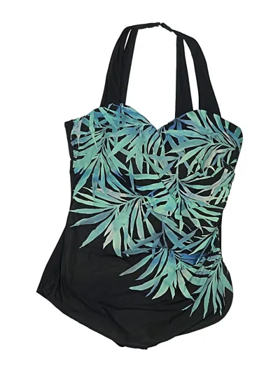 Pre-owned Lands' End One Piece Swimsuit In Black