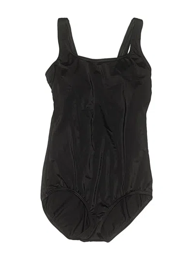 Pre-owned Lands' End One Piece Swimsuit In Black