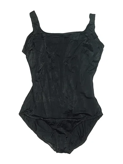 Pre-owned Lands' End One Piece Swimsuit In Black