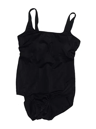 Pre-owned Lands' End One Piece Swimsuit In Black