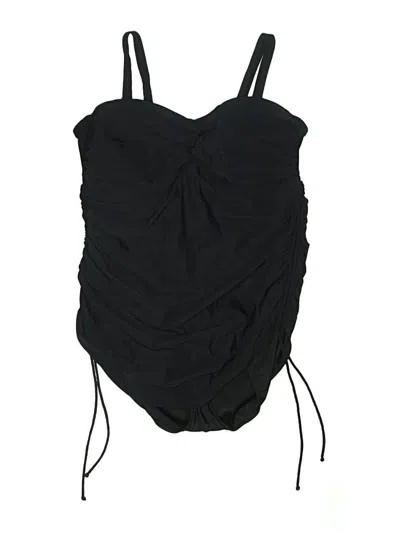 Pre-owned Lands' End One Piece Swimsuit In Black