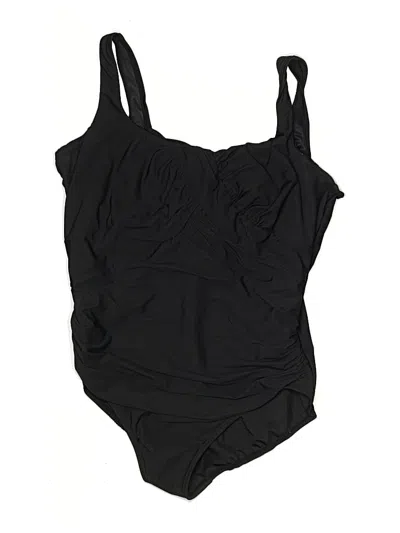 Pre-owned Lands' End One Piece Swimsuit In Black