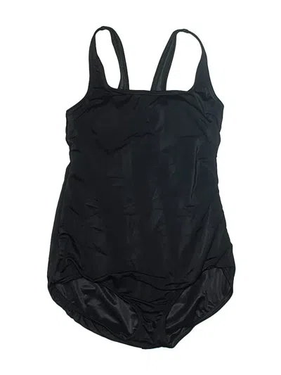 Pre-owned Lands' End One Piece Swimsuit In Black