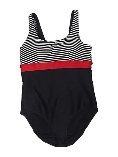 Pre-owned Lands' End One Piece Swimsuit In Black